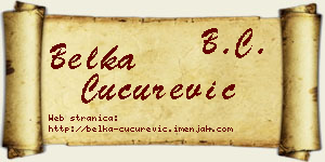 Belka Cucurević vizit kartica